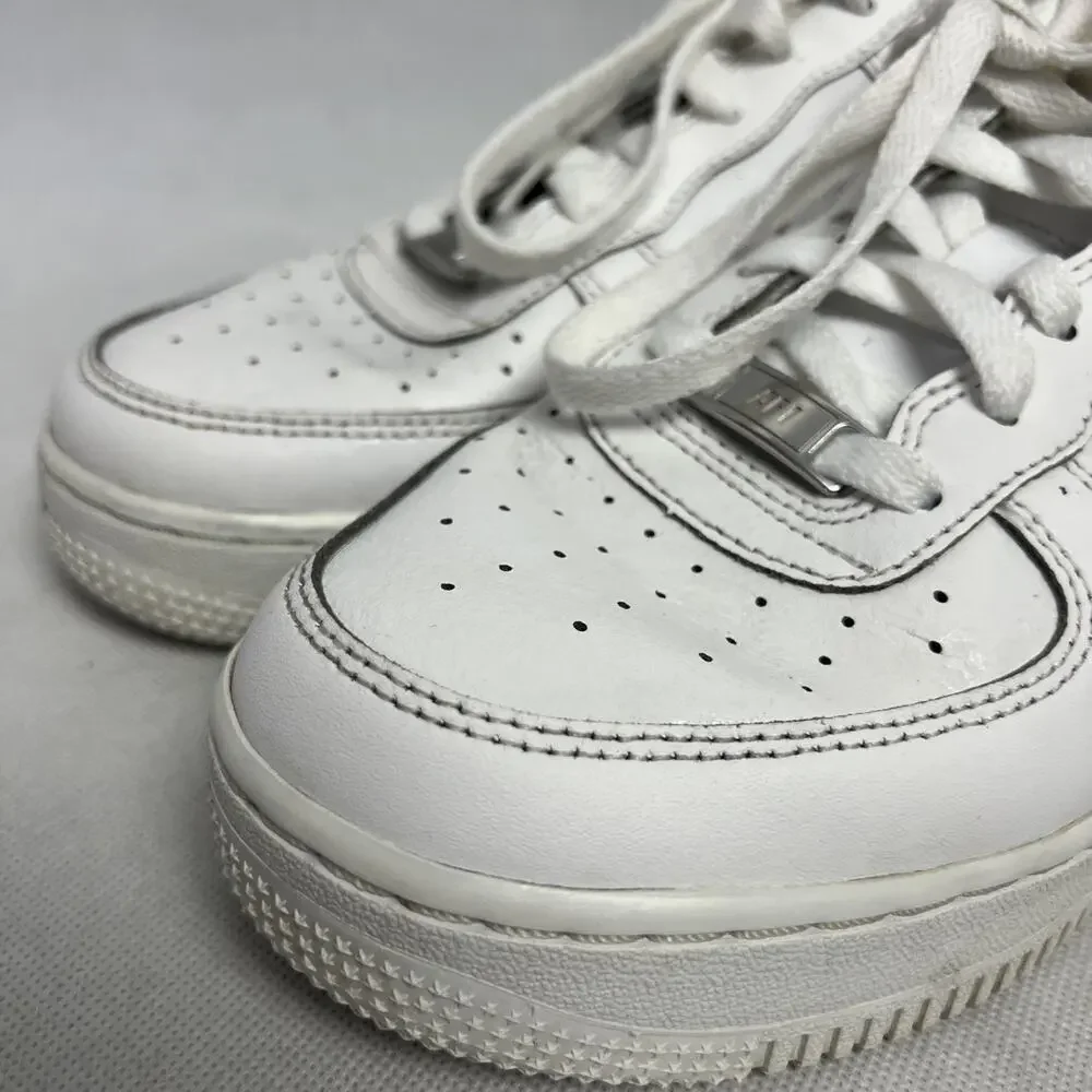 Nike Air Force 1 Low Triple White Youth Size 6.5 Y 314192 117